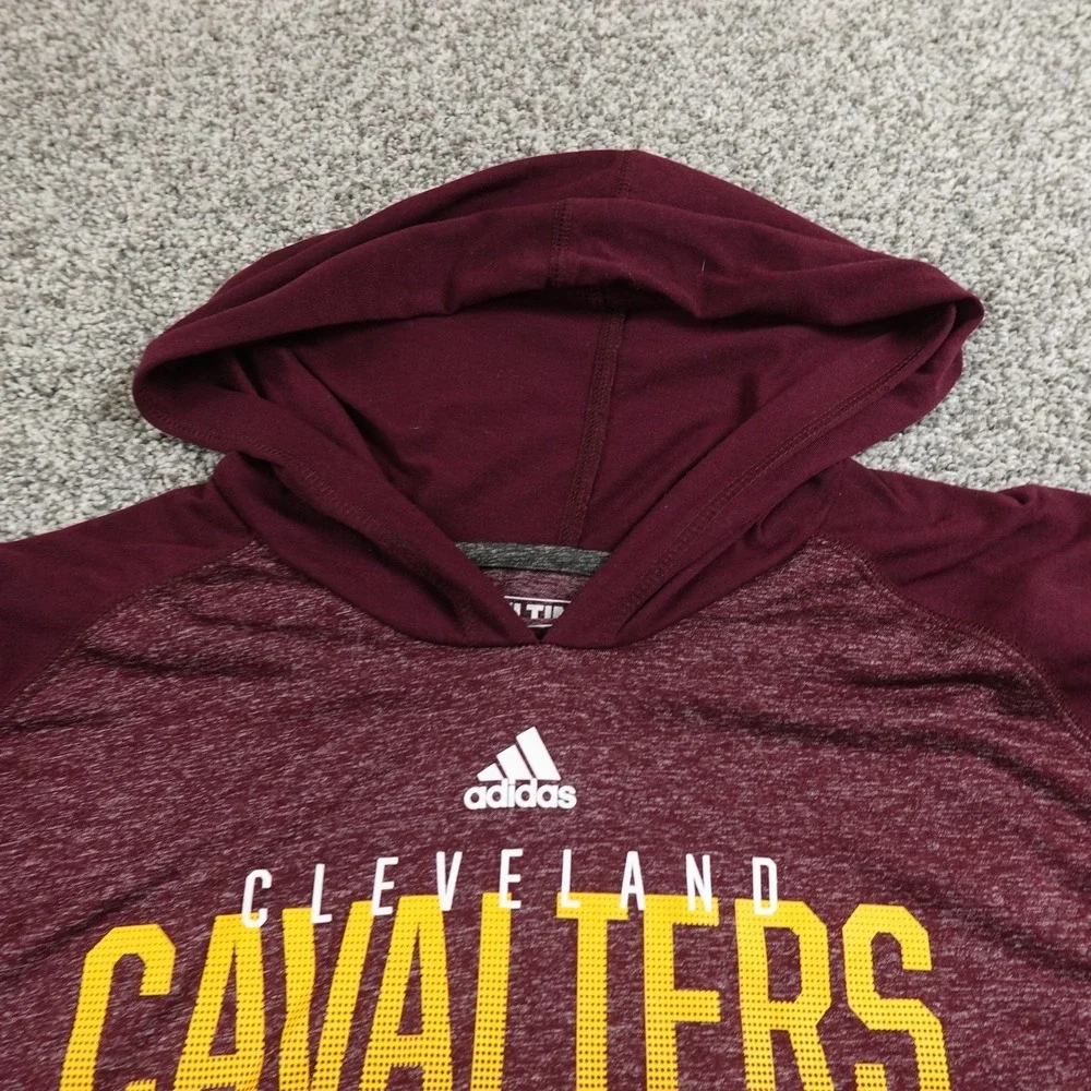 Cleveland Cavaliers Shirt Mens 2XL Red NBA Basketball Adidas Pullover Hoodie Top
